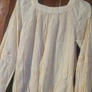 Lauren Conrad Peasant Shirt Peach